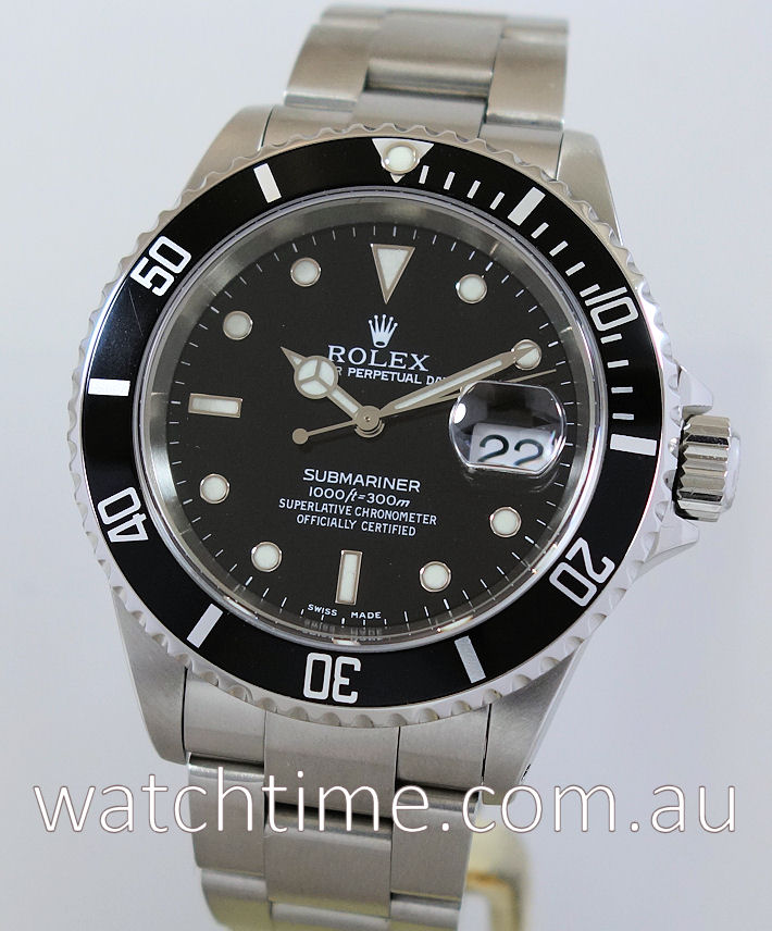 Rolex Submariner Date 16610 Steel circa 2000 SEL - Watchtime.com.au
